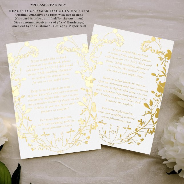 Invitación Con Relieve Metalizado 2 X DETALLES Wreath Dried Wildflower (Subido por el creador)