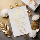 Invitación Con Relieve Metalizado 30 y fabuloso Fiesta de cumpleaños número 30 estam<br><div class="desc">Elegante diseño de tipografía "30 and Fabulous" diseño fiesta de 30 años con un contorno circular rosa.</div>