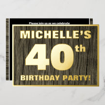 40.º Fiesta de cumpleaños: audaz, falso patrón de 