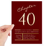 Invitación Con Relieve Metalizado 40 Red 40th Birthday Fiesta Gold<br><div class="desc">Haga de su celebración de cumpleaños 40 una que recordar con estos lujosos rojos con invitaciones de Relieve metalizado de oro de Zazzle. Ya sea que esté celebrando con la familia y amigos o con una reunión íntima de sus seres queridos más cercanos, estas clásicas y elegantes invitaciones marcarán el...</div>