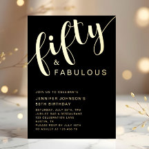 50 Y Fabuloso Cumpleaños Oro Negro