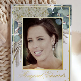 Invitación Con Relieve Metalizado 90.º cumpleaños de Floral Blue Elegant Photo