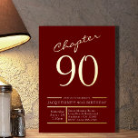 Invitación Con Relieve Metalizado 90 Red 90th Birthday Party Gold<br><div class="desc">Celebra un especial cumpleaños 90 con estilo con nuestras lujosas invitaciones rojas y de Relieve metalizado dorado! ¡Inviten a su familia y amigos a reunirse y conmemorar 90 años de vida trascendentales! Perfecto para cualquier evento de aniversario, estas invitaciones asegurarán que la celebración sea verdaderamente especial y recordada por toda...</div>