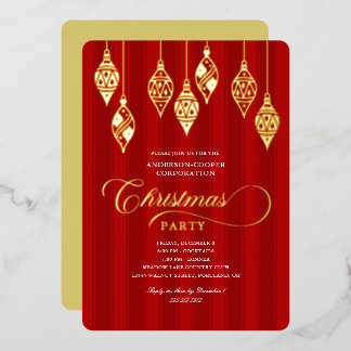 Invitación Con Relieve Metalizado Adornos de papel de oro con letra elegante para fi