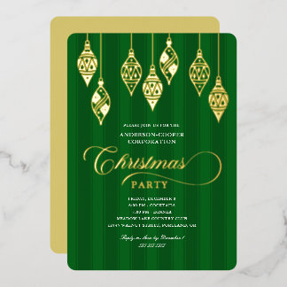 Invitación Con Relieve Metalizado Adornos de papel de oro con letra elegante para fi