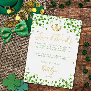 Invitación Con Relieve Metalizado Afortunado en el día de San Patricio Despedida de