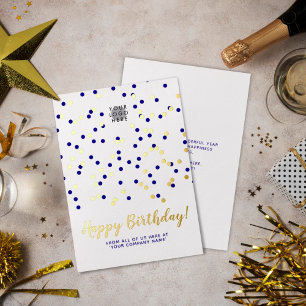 Invitación Con Relieve Metalizado Agregar logotipo de papel de estaño dorado Confeti