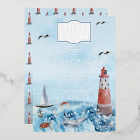 Ahoy es un niño Faro Océano Baby Shower