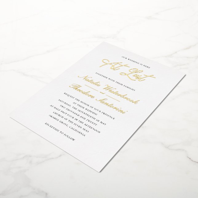 Invitación Con Relieve Metalizado Al último Boda (girado)