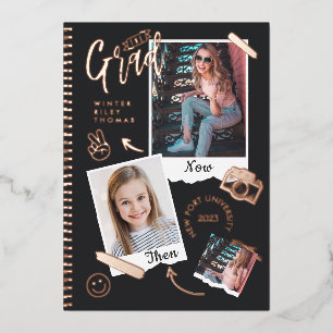 Invitación Con Relieve Metalizado Álbum de fotos divertido de scrapbook Cuaderno Ent