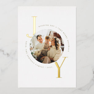 Invitación Con Relieve Metalizado Alegría de oro simple