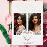 Invitación Con Relieve Metalizado All Birthday Real Rose Gold 2 Photos Floral Heart<br><div class="desc">All Birthday Real Rose Gold 2 Photos Floral Heart Metallic Foil Invitation Card with Envelope. IMPORTANT NOTICE: This design is part of a collection and has other coordinated elements that you can find in my store. Sometimes it can be difficult to aesthealign and texts or initials on the designs, if...</div>