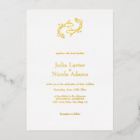 Amor de peces gemelos Boda Minimalista caligráfico