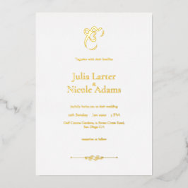 Invitación Con Relieve Metalizado Anand Karaj Ek Onkar Sikh Boda Minimalista