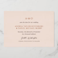Andrea Tan Elegant Wedding Save The Date