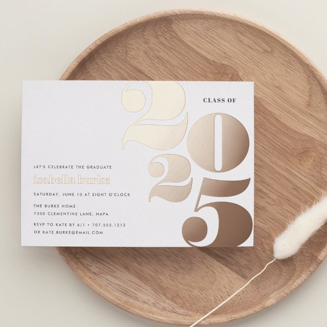 Invitación Con Relieve Metalizado Año Grande | Partido de Graduación 2023 (Subido por el creador)