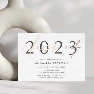 Invitación Con Relieve Metalizado Año Grande Partido de Graduación 2023