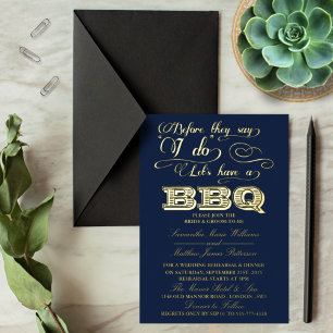 Invitación Con Relieve Metalizado Antes de que digan 'Sí, quiero', ¡Tengamos una bar