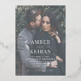 Invitación Con Relieve Metalizado Apenas hay sombras - Boda de fotos