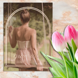 Invitación Con Relieve Metalizado Arch Frame Graduation Announcement