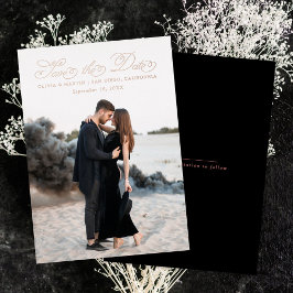 Invitación Con Relieve Metalizado Archivo de comandos de Fancy Guardar la fecha