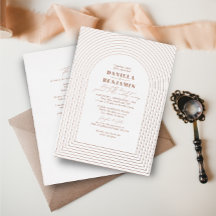 Arco de boda de terracota rústica boho y código QR