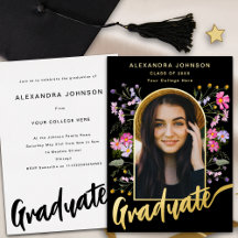 Arco Floral Boho Foto Guión Fiesta de Graduación D
