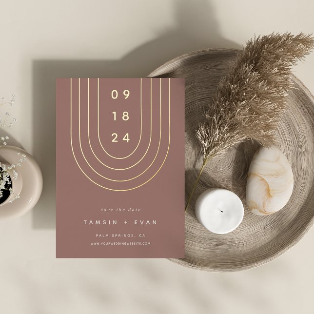 Invitación Con Relieve Metalizado Arco Relieve metalizado | Mínimo moderno Guardar l (Subido por el creador)