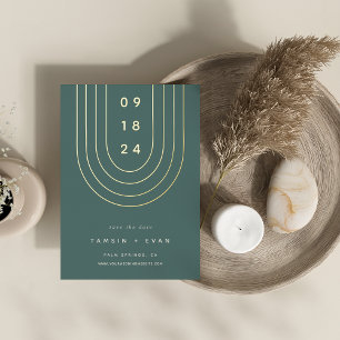 Invitación Con Relieve Metalizado Arco Relieve metalizado   Mínimo moderno Guardar l