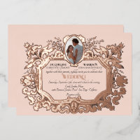Art Nouveau Rococo Elegante Rosa de fotografía Bod