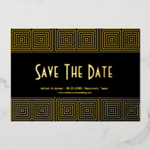 Arte Deco inspirado en negro y dorado para guardar