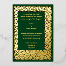 Invitación Con Relieve Metalizado Artes y artesanías de época 1904 Boda de frontera