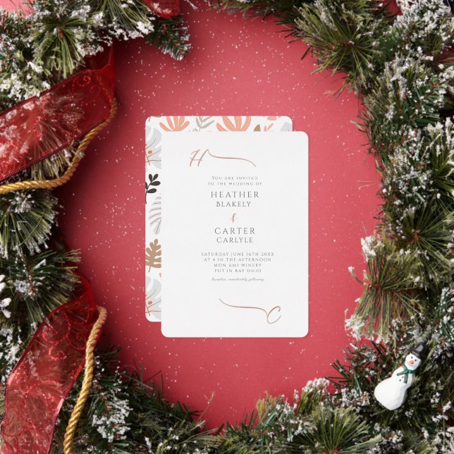 Invitación Con Relieve Metalizado Aspectos más destacados del Boho moderno (in situ)