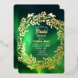 Invitación Con Relieve Metalizado Aurora Borealis Relieve metalizado de luz boreal d