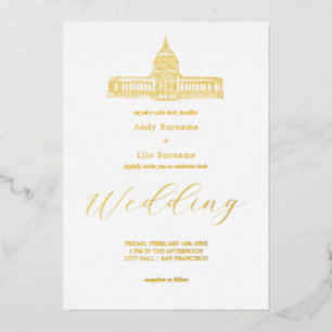 Invitación Con Relieve Metalizado Ayuntamiento de San Francisco