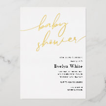 Baby Shower de caligrafía moderna
