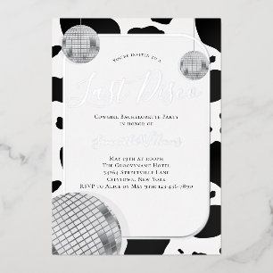 Invitación Con Relieve Metalizado Bachelette de la última discoteca de la noche