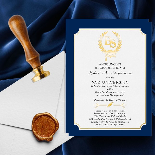 Invitación Con Relieve Metalizado Bachiller en Ciencias de la Universidad (Subido por el creador)