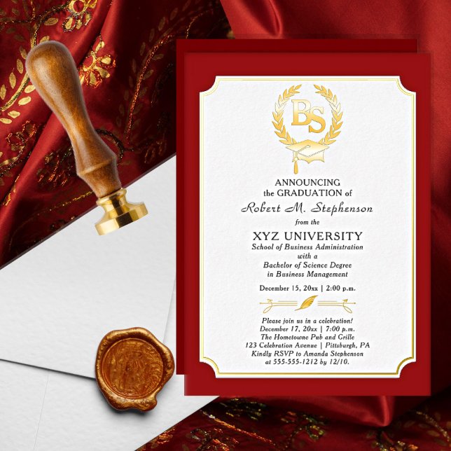 Invitación Con Relieve Metalizado Bachiller en Ciencias de la Universidad (Subido por el creador)