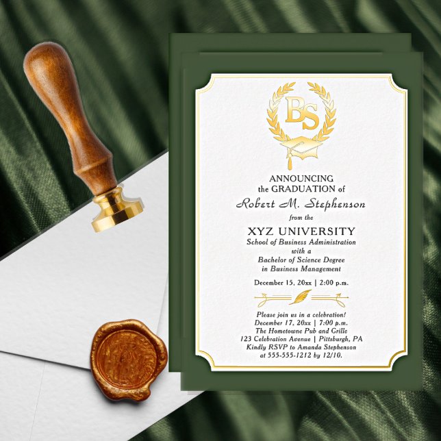 Invitación Con Relieve Metalizado Bachiller en Ciencias de la Universidad (Subido por el creador)