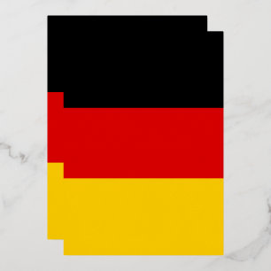 Invitación Con Relieve Metalizado Bandera de Alemania