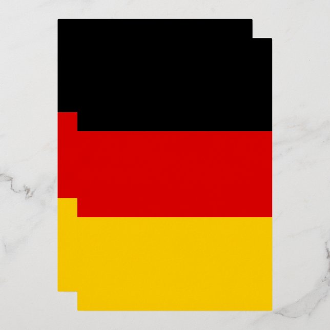Invitación Con Relieve Metalizado Bandera de Alemania (Anverso/Reverso)