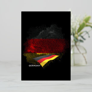 Invitación Con Relieve Metalizado bandera de Alemania