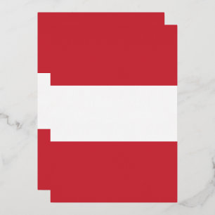 Invitación Con Relieve Metalizado Bandera de Austria