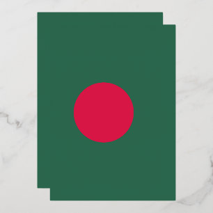 Invitación Con Relieve Metalizado Bandera de Bangladesh