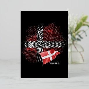 Invitación Con Relieve Metalizado bandera de Dinamarca