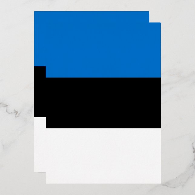 Invitación Con Relieve Metalizado Bandera de Estonia (Anverso/Reverso)