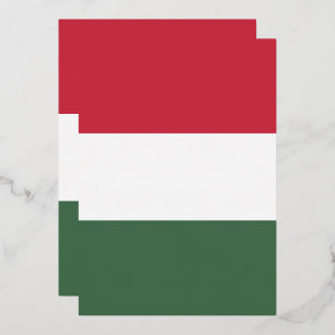 Invitación Con Relieve Metalizado Bandera de Hungría