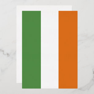 Invitación Con Relieve Metalizado Bandera de Irlanda