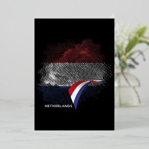 Invitación Con Relieve Metalizado bandera de Países Bajos